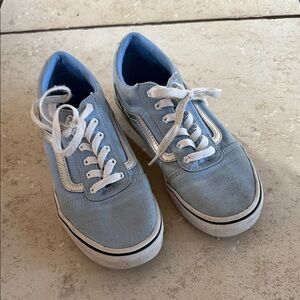 Vans Blue and White Sneakers Size 4
